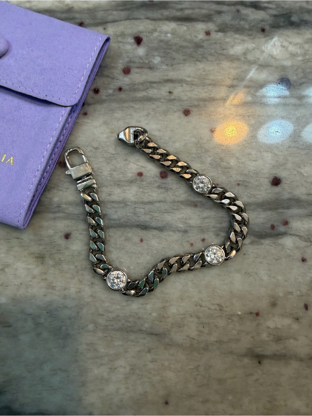 Like new Melinda Maria Silver Bracelet 7.5 inch - Picture 3 of 5